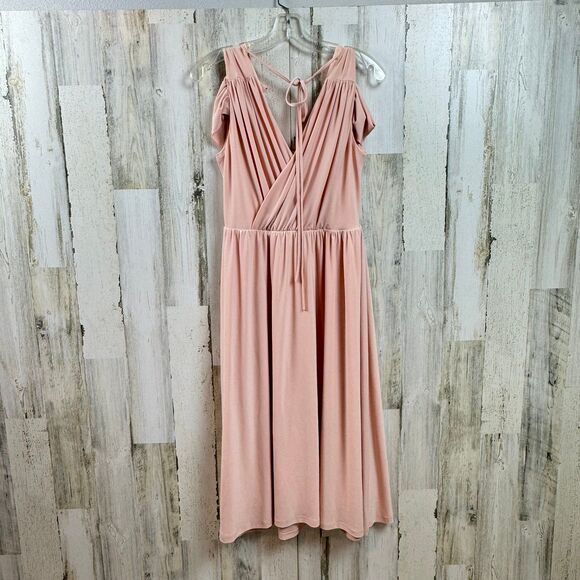 asos pink maternity V-neck Goddess Dress size 8 - Picture 2 of 9